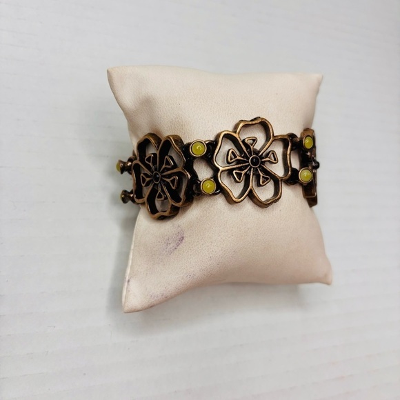 2/$25 LUCKY BRAND Bronze Flower Bracelet - Picture 2 of 5